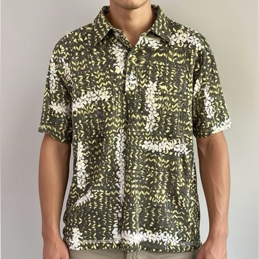 Tommy Bahama Hawaiian Island Zone Pima Cotton Casual Button Down Shirt Large